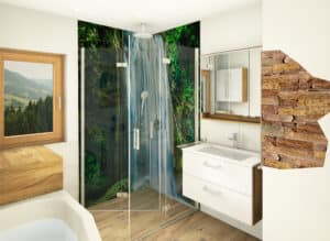 Perspektive Dusche Wasserfallpaneele